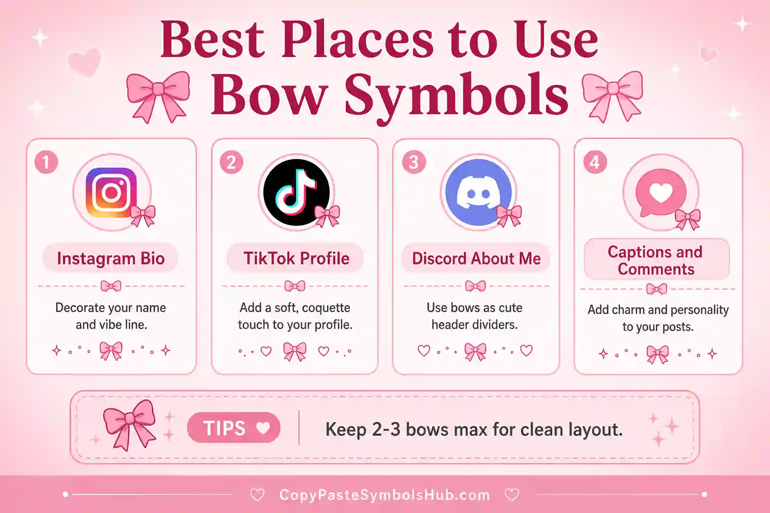 Bow copy and paste best places to use bow symbols in bios