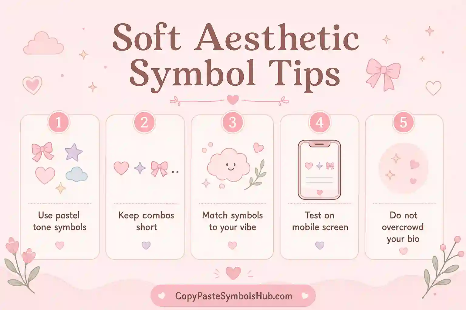 Cute symbols copy and paste tips for clean aesthetic bio layouts